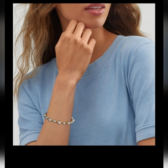 NEW Silpada "Blazing Stone"Lava Stone Bead Bracelet In Sterling Silver & Brass - Picture 5 of 6